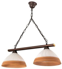 Κρεμαστό Φωτιστικό Οροφής 2xΕ27 Σκουριά Γυαλί Λευκό-Καφέ PDC 120 0108415 Arlight -108415-Σκουριασμένο 0108415