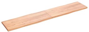 vidaXL Επιφ Τραπεζιού Αν Καφέ 200x40x(2-4)εκ.Ακατέργ. Μασίφ Ξύλο Δρυός