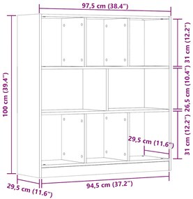 Ντουλάπι βιβλίων Artisan Oak 97,5x29,5x100 cm Ξύλο μηχανής - Καφέ