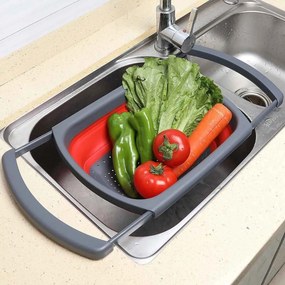 Πτυσσόμενο Πλαστικό Σουρωτήρι Κουζίνας 60x26cm