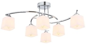Φωτιστικό Οροφής - Πλαφονιέρα 683AVN1104 Φ51x32cm 6xE14 4W Chrome Opviq