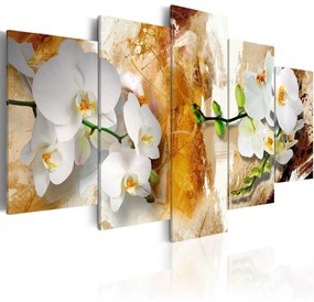 Πίνακας - Brown Paint and Orchid  100x50