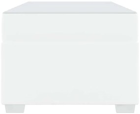 vidaXL Σκελετός Κρεβατιού Λευκό 90 x 200 cm Τεχνητό δέρμα