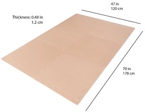 Παζλ δαπέδου 3sprouts EVA Foam hazelnut 178x120εκ