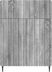 vidaXL Πλαϊνό γραφείο Γκρι Sonoma 66 x 34,5 x 92 εκ.