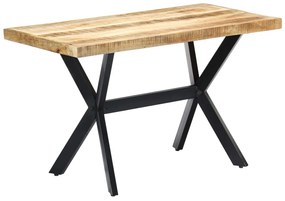 vidaXL Τραπεζαρία 120 x 60 x 75 εκ. από Μασίφ Ακατέργαστο Ξύλο Μάνγκο
