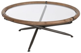 Τραπεζάκι Καφέ Home ESPRIT Κρυστάλλινο ξύλο ελάτου 100 x 100 x 40 cm