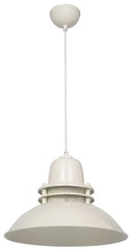Φωτιστικό Οροφής 34-0349 Zoe 1/E27 Industrial Πυροφάνι Φ34x95cm Cream Heronia Metal