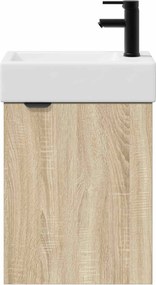 vidaXL Μονάδα μπάνιου με βρύση Sonoma Δρυς 45,5 x 22,5 x 84 εκ