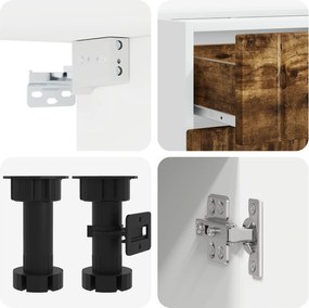 vidaXL Μονάδα κουζίνας LUCCA 5 pcs Καπνισμένο Ξύλο Δρυός