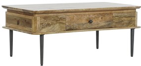 Τραπεζάκι Καφέ DKD Home Decor 116 x 60 x 46 cm Μέταλλο Αλουμίνιο Ξύλο από Μάνγκο