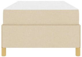 vidaXL Σκελετός Κρεβατιού με στρώμα Κρεμ 80 x 200 cm ύφασμα