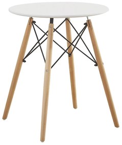 Τραπέζι ArteLibre RAPTOR Λευκό MDF/Ξύλο 60x60x70cm