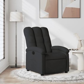 vidaXL Πολυθρόνα με Ανακλινόμενη Πόρτα Μαύρη Υφασμάτινη