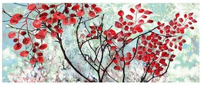 Πίνακας Καμβάς 451ERN1183 120x50cm Multi-Red Wallity Οριζόντιοι Ξύλο, Καμβάς