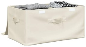vidaXL Κουτιά Αποθήκευσης 2 τεμ. Κρεμ 43 x 34 x 23 εκ. Υφασμάτινα