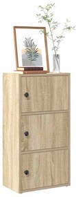 vidaXL Βιβλιοθήκη Sonoma Δρυς 40x24x77 εκ. από Επεξεργασμένο Ξύλο