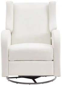 VEVOR Electronic Power Recliner and Swivel Glider, 250 lbs Weight Capacity Swivel Glider Recliner Chair with Adjustable Angle, Polyester Surface Recliner Rocker for Living Room, Bedroom, Off White
