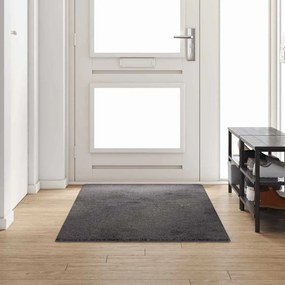 vidaXL Δερμάτινο Χαλί Γκρι 100 x 250 cm 100% Πολυπροπυλένιο Τούφτα