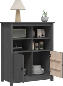 vidaXL Ντουλάπι Γκρι 83 x 41,5 x 100 εκ. από Μασίφ Ξύλο Πεύκου