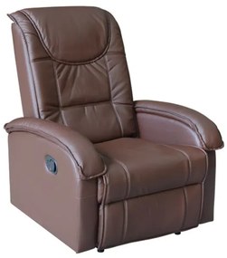 ΠΟΛΥΘΡΟΝΑ RELAX ΜΕ ΜΗΧΑΝΙΣΜΟ MASSAGE ROCCA HM0026.03 PU ΚΑΦΕ ΣΚΟΥΡΟ 80x96x97 εκ.