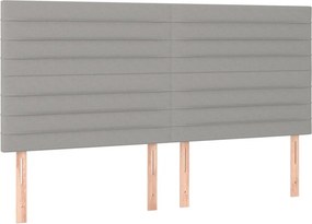 vidaXL Κεφαλάρι Ανοιχτό Γκρι 200x5x118/128 εκ. Ύφασμα