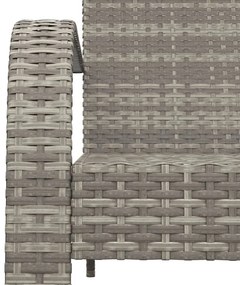 vidaXL Πολυθρόνα Κήπου Adirondack Γκρι από Συνθετικό Ρατάν