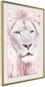 Αφίσα - Dreamy Lion - 30x45 - Χρυσό - Με πασπαρτού