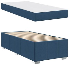vidaXL Σκελετός Κρεβατιού Μπλε 120 x 190 cm ύφασμα