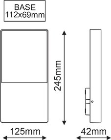 Απλίκα LED Εξωτερικού Χώρου Aca Agira LG2361G