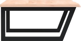 vidaXL Ράφι Νιπτήρα Τοίχου από Ατσάλι / Μασίφ Ξύλο Δρυός