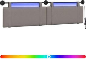 vidaXL Κεφαλάρι κρεβατιού κρεμαστό Taupe Ύφασμα