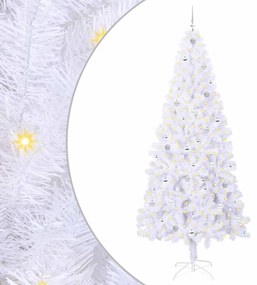vidaXL Τεχνητό Χριστουγεννιάτικο Δέντρο Λευκό 240 cm PVC και Ατσάλι