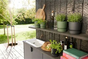 Σετ από Γλάστρες Elho Μαύρο Πλαστική ύλη Στρόγγυλο 2 Τεμάχια