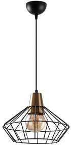 Φωτιστικό Οροφής Wire 584TTM1158 30x30x112cm 1xE27 40W Black-Gold Opviq