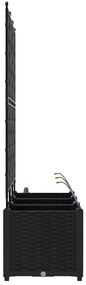 vidaXL Ζαρντινιέρες κήπου Μαύρο 120 x 40 x 142 cm Ατσάλι