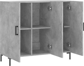 vidaXL Ντουλάπι Γκρι Σκυροδέματος 90x34x80 εκ. Επεξεργασμένο Ξύλο