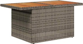 vidaXL Σετ Καναπέ Κήπου με αποθήκευση 8 pcs Γκρι Πολυ ράταν