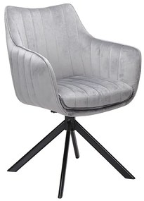 Επενδυμένη καρέκλα Azalia 61x44x86 μαύρη μεταλλική βάση/γκρι βελούδο bluvel 14 DIOMMI AZALIAVCSZ DIOMMI-80-1515