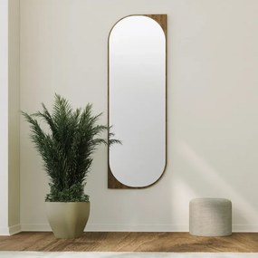 Stewehome Καθρέφτης με καρυδί πλαίσιο 52x152x152 cm