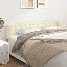 vidaXL Κεφαλάρι με Πτερύγια Κρεμ 203x23x78/88 εκ. Συνθετικό Δέρμα