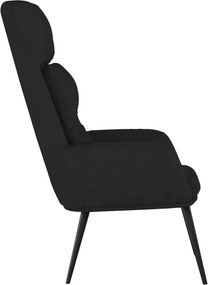 vidaXL Πολυθρόνα Relax Μαύρη από Συνθετικό Καστόρι