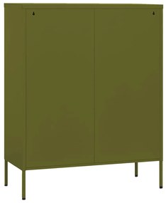 vidaXL Ντουλάπι Αποθήκευσης Πράσινο Λαδί 80x35x101,5 εκ. από Ατσάλι