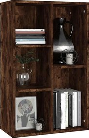 vidaXL Βιβλιοθήκη/Ντουλάπι Καπνιστή Δρυς 50x25x80 εκ. Επεξεργ. Ξύλο