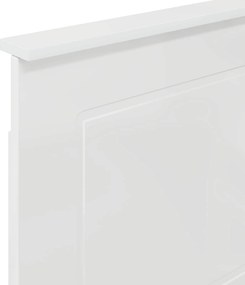 vidaXL Κεφαλάρι Λαμπερό Λευκό 100 cm Μηχανικά επεξεργασμένο ξύλο