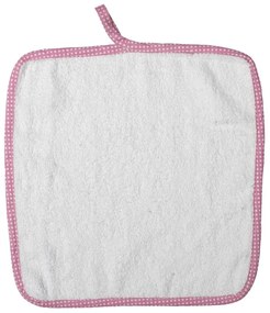Λαβέτα Ώμου Βρεφική 47 White-Pink DimCol Baby Napkin 30x30cm 100% Cotton