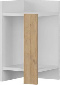 Κομοδίνο Elos Megapap χρώμα λευκό - saphhire oak 30x31,7x55εκ.