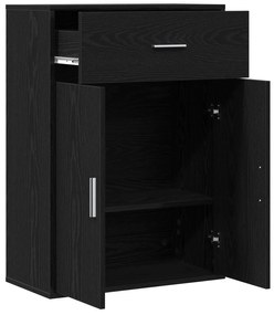 vidaXL Πλαϊνό γραφείο Μαύρη δρυς 79 x 38 x 80 εκ. Επεξεργασμένο ξύλο