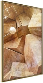 Αφίσα - Cubic Rocks - 30x45 - Χρυσό - Χωρίς πασπαρτού