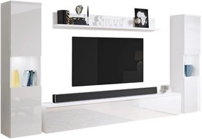 Σύνθετο σαλονιού Paris Xl-Λευκό Γυαλιστερό